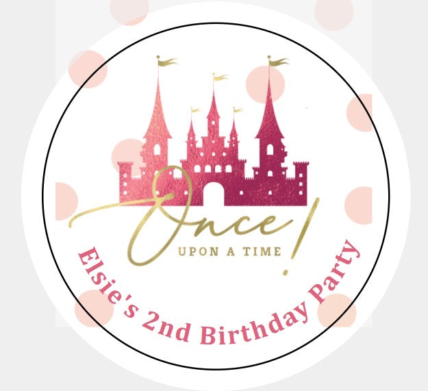 Personalised Christmas Xmas present stickers castle