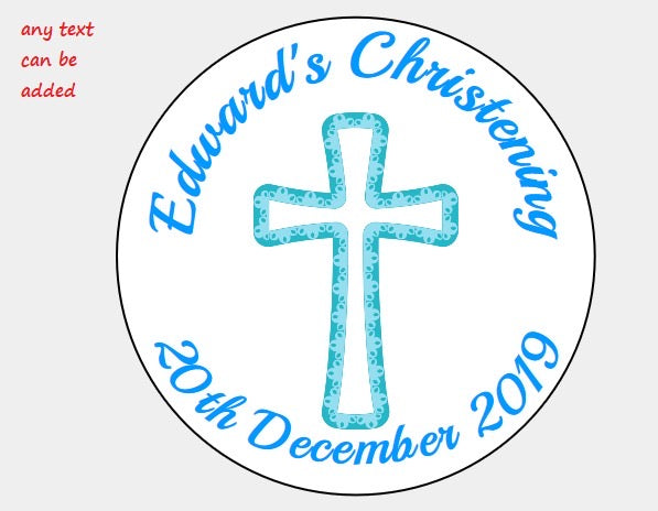 Personalised Christmas Xmas present stickers Cross