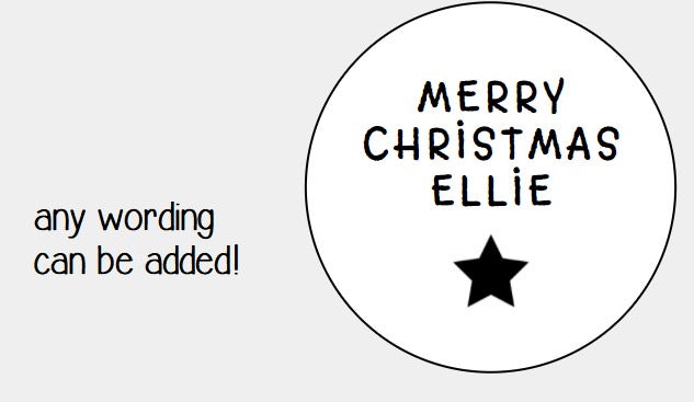 Personalised Christmas Xmas present stickers star