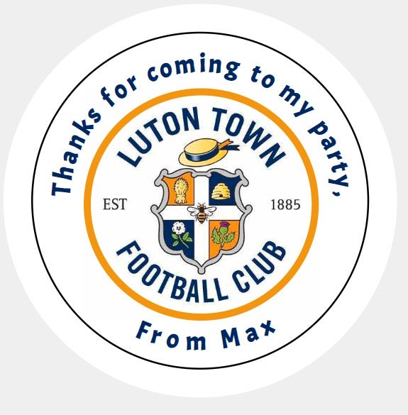 Personalised Christmas Xmas present stickers Luton town football club