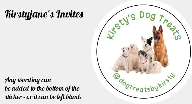 Personalised Christmas Xmas present stickers doggy dogs