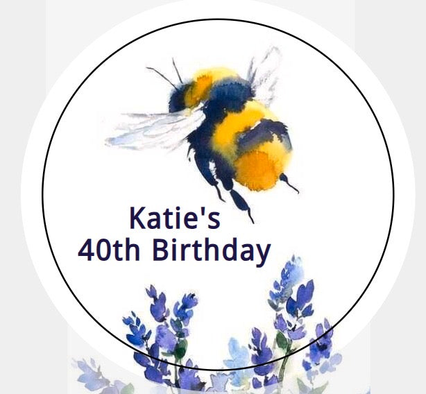 Personalised Christmas Xmas present stickers Bumble bee