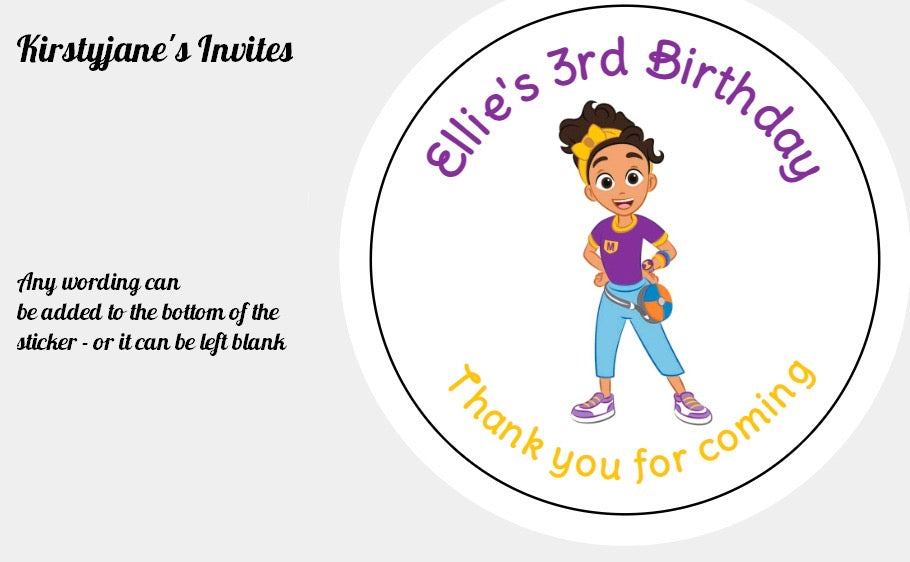 Personalised Christmas Xmas present stickers mikki Blippi
