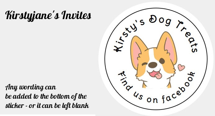 Personalised Christmas Xmas present stickers doggie dog