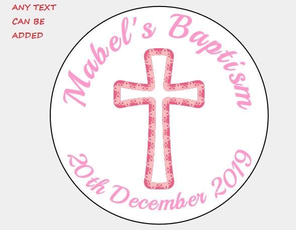 Personalised Christmas Xmas present stickers Cross