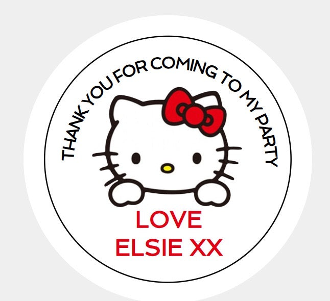 Personalised Christmas Xmas present stickers Hello Kitty