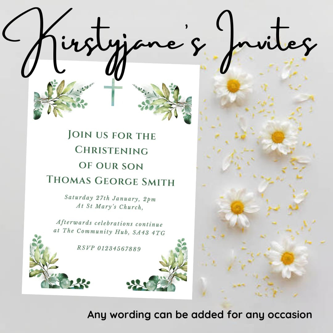 Personalised Christening invitations