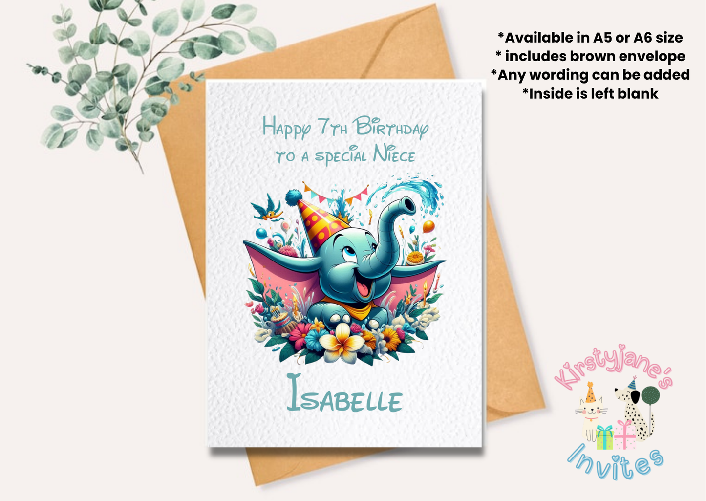 Birthday greetings card Disney Dumbo