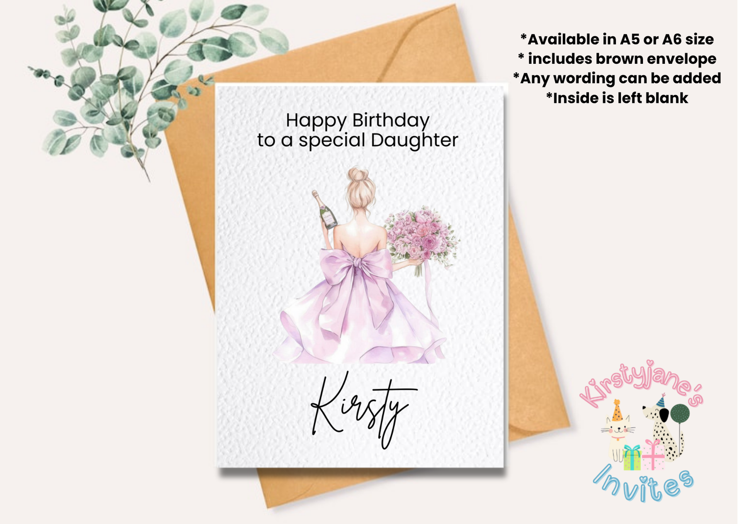 Birthday girl greetings card womens 13th 16th 18th 21st 30th 40th 50th