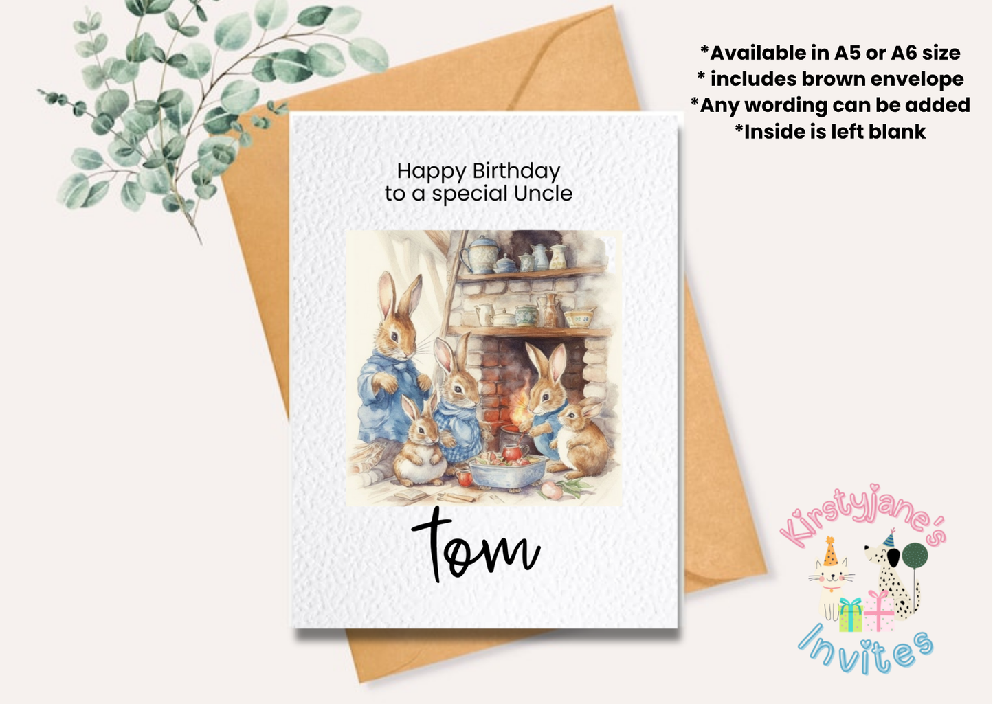 Birthday greetings card Peter Rabbit