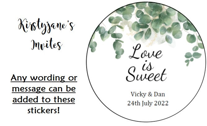 Personalised Christmas Xmas present stickers Eucalyptus