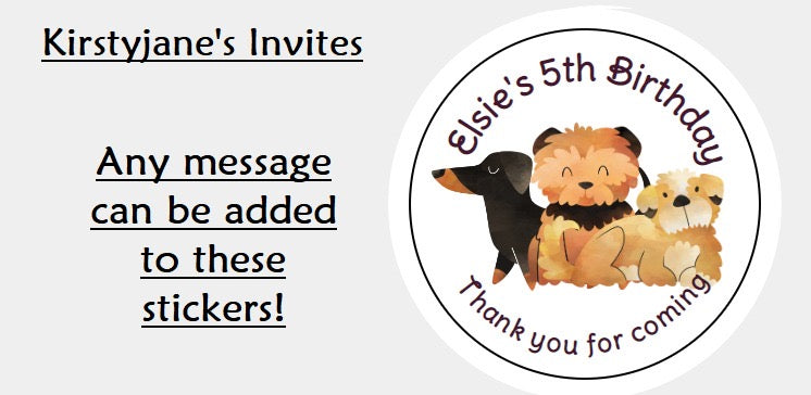 Personalised Christmas Xmas present stickers doggy dog