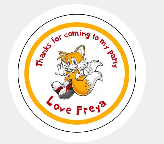 Personalised Christmas Xmas present stickers Tails