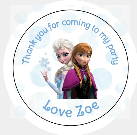 Personalised Christmas Xmas present stickers Frozen