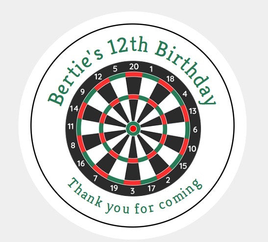 Personalised Christmas Xmas present stickers darts