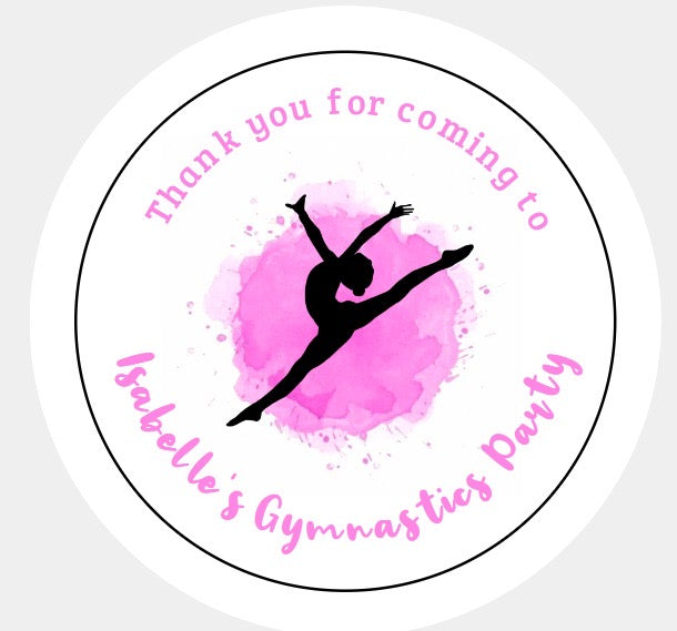 Personalised Christmas Xmas present stickers Dancing Gymnastics