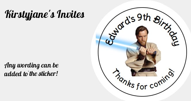 Personalised Christmas Xmas present stickers Star Wars