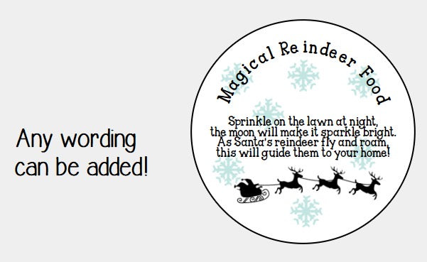 Personalised Christmas Xmas presents stickers Father Christmas snowflake