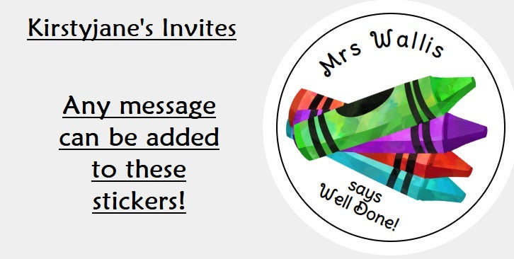 Personalised Christmas Xmas present stickers crayons