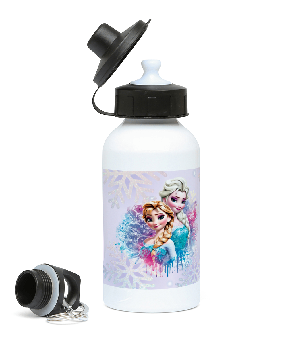 Personalised 400ml Aluminium drinks bottle Frozen Ana Elsa