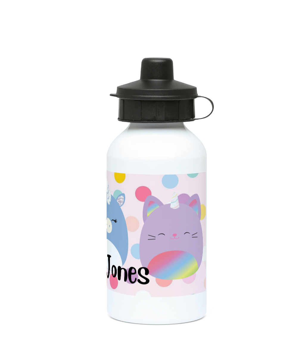 Personalised 400ml Aluminium drinks bottle Squishmallows