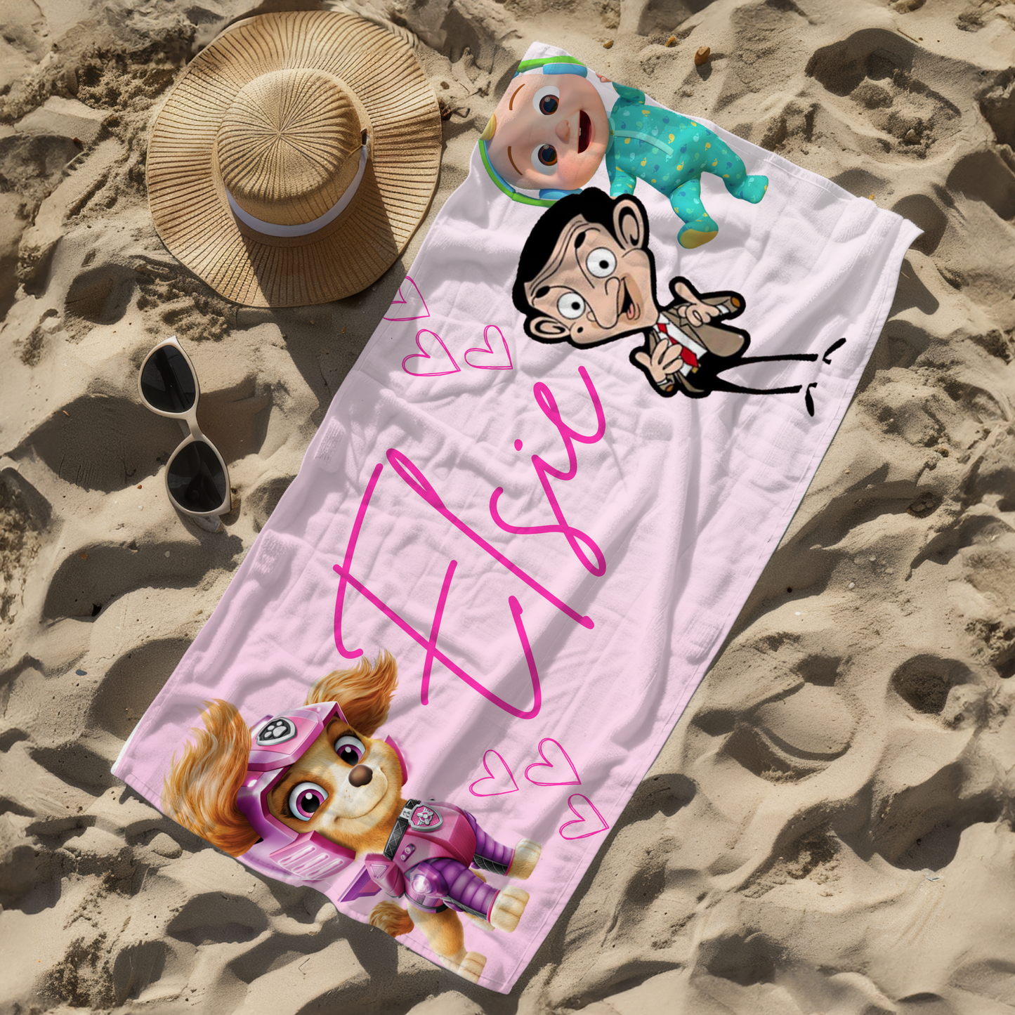 Personalised BESPOKE towel - any design, characters and colours