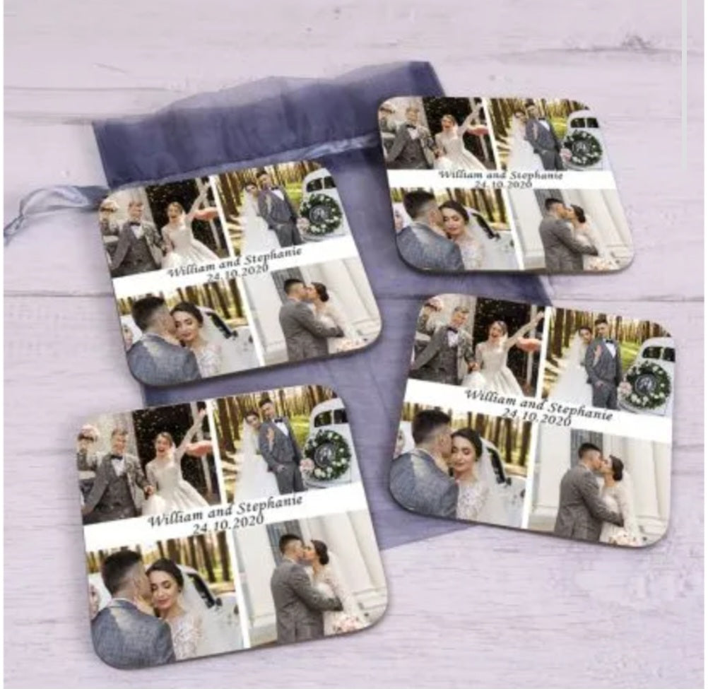 Personalised coasters with your own photo x 4