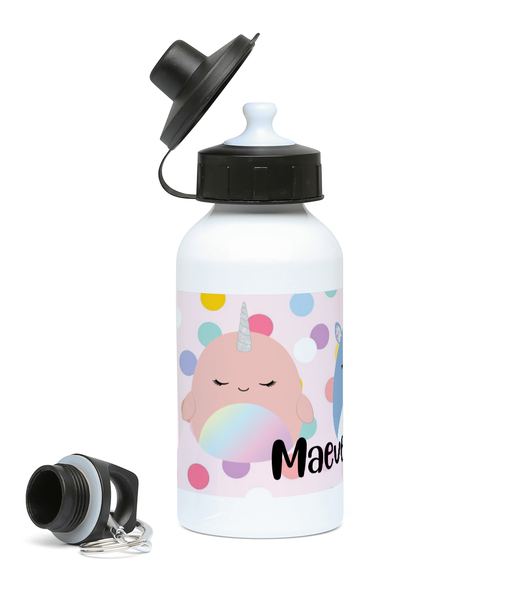 Personalised 400ml Aluminium drinks bottle Squishmallows