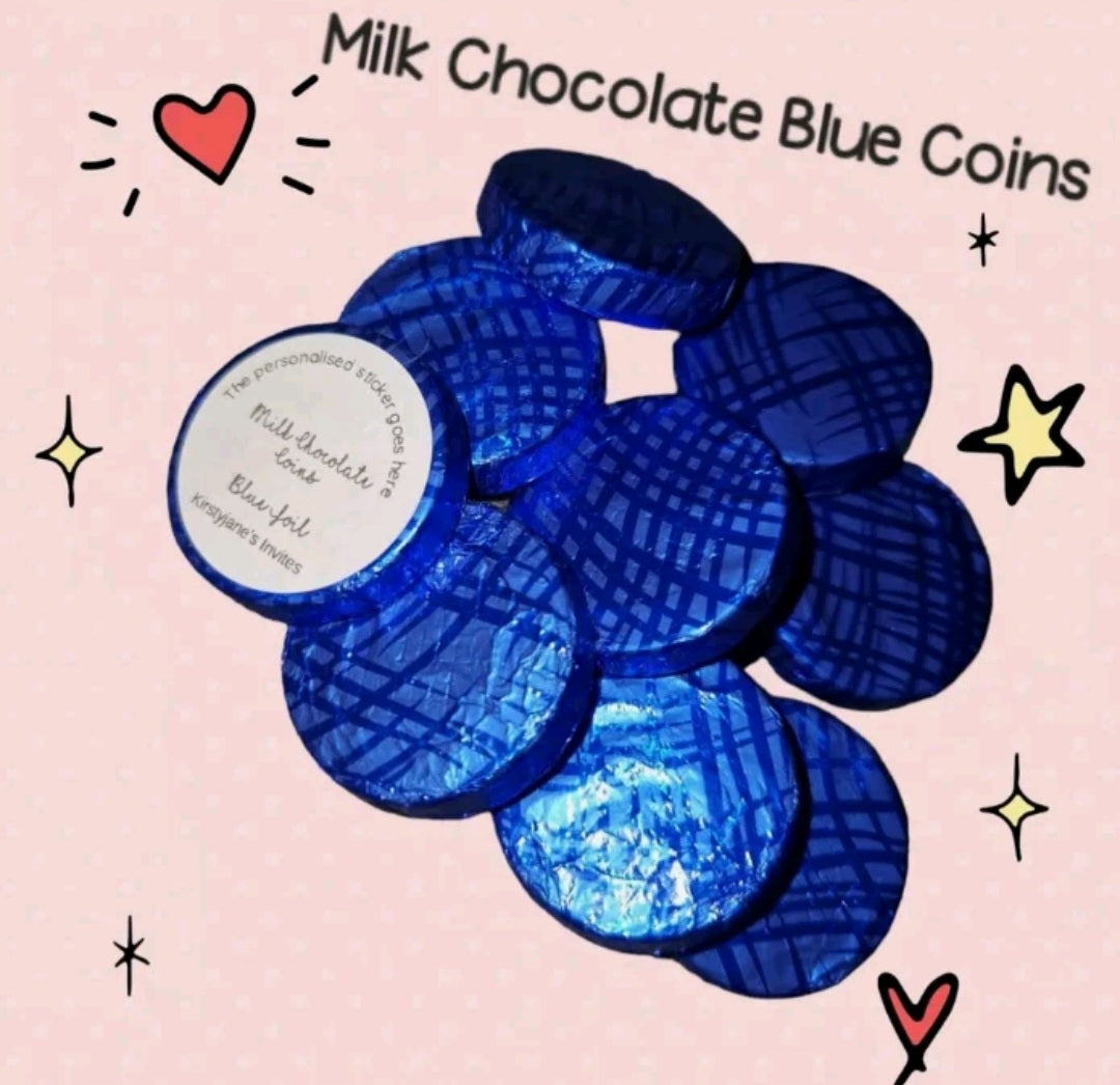 Personalised chocolate coins birthday party favours womens adults teenager 13 16 18 21 30 40 50 60 70 80