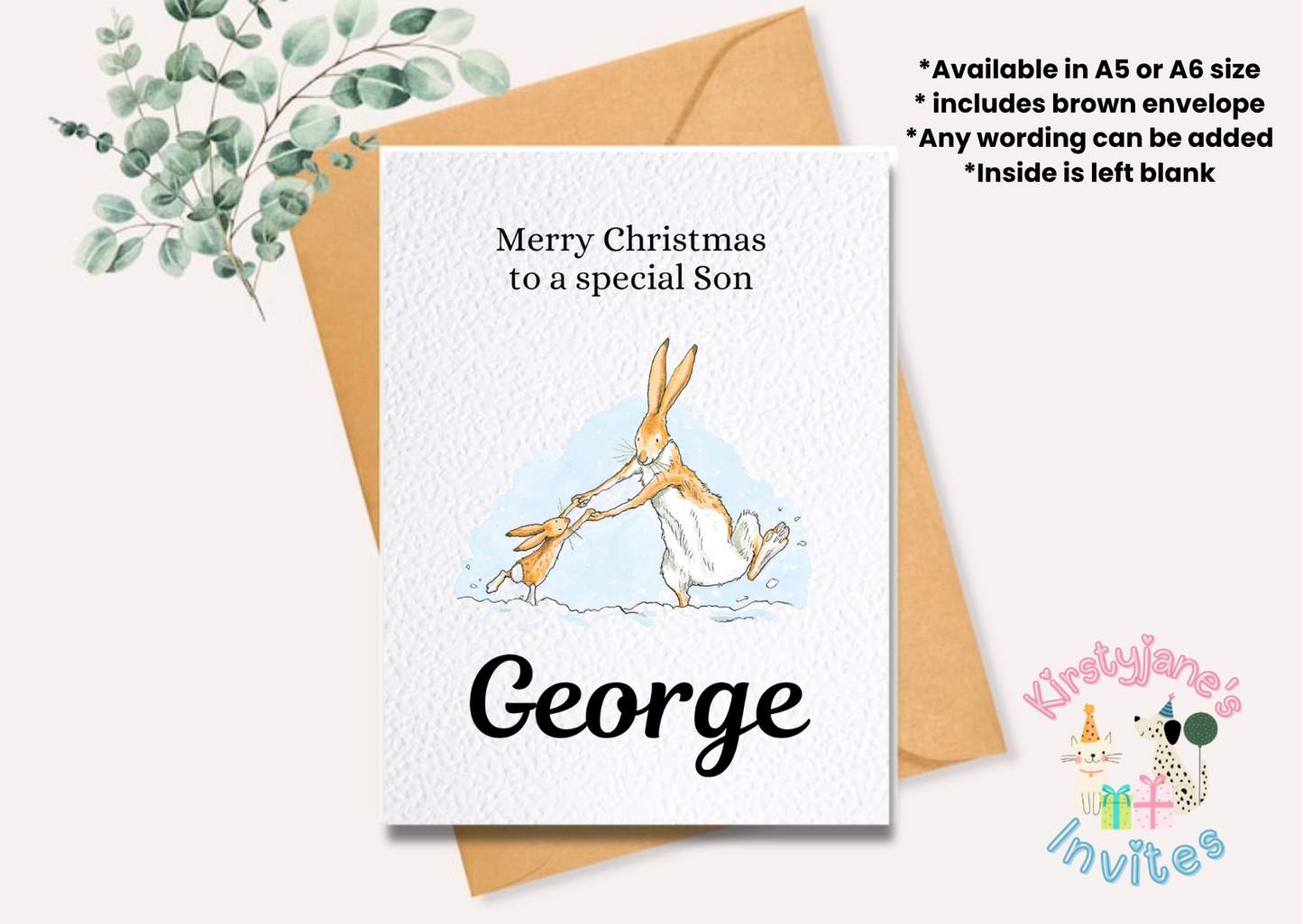 Christmas greetings card Winter guess how much I love you