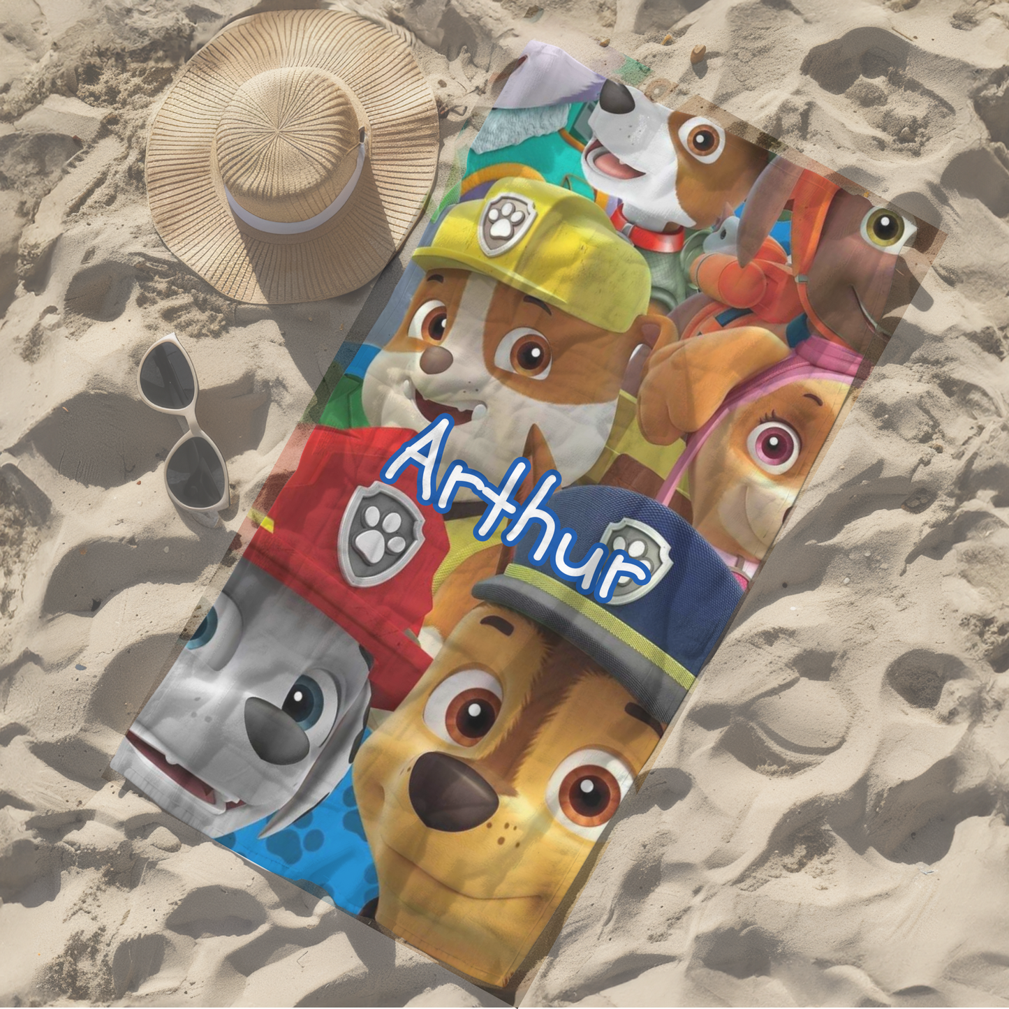 Personalised children's kid's towel paw patrol