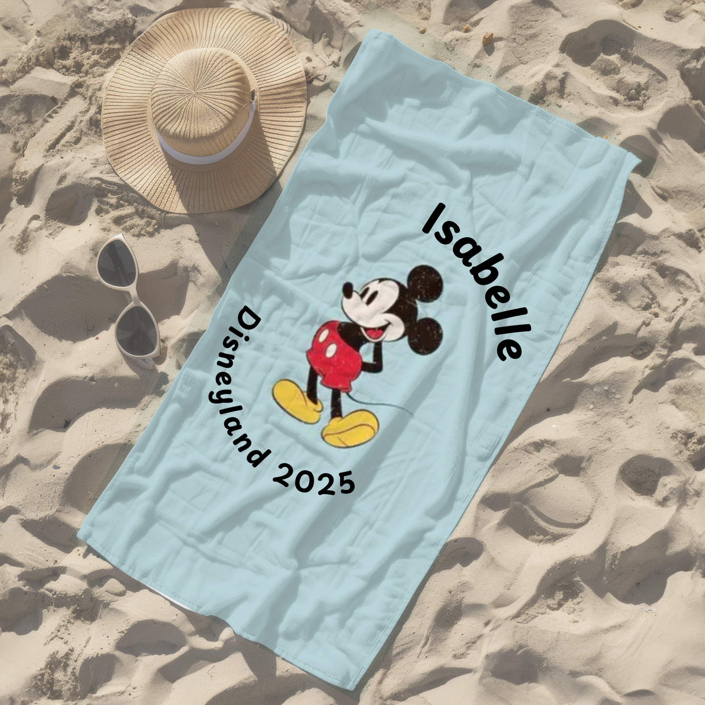 Personalised children's kid's towel women's Disneyland Disneyworld mickey mouse