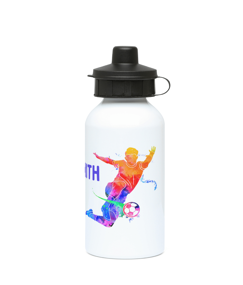 Personalised 400ml Aluminium drinks bottle football footballer