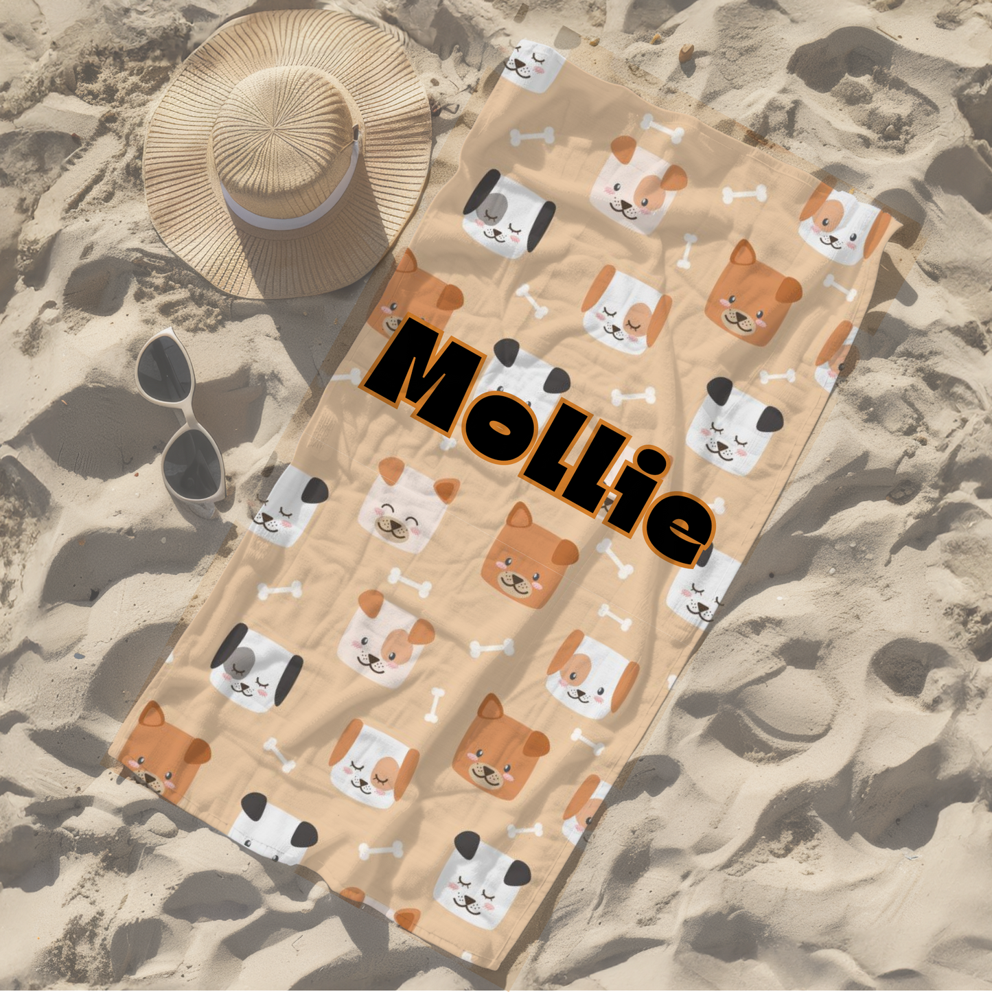 Personalised children's kid's towel women's dogs