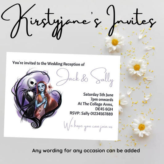 Personalised Nightmare before Christmas invitations