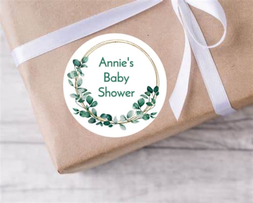 Personalised Christmas Xmas Eucalyptus stickers
