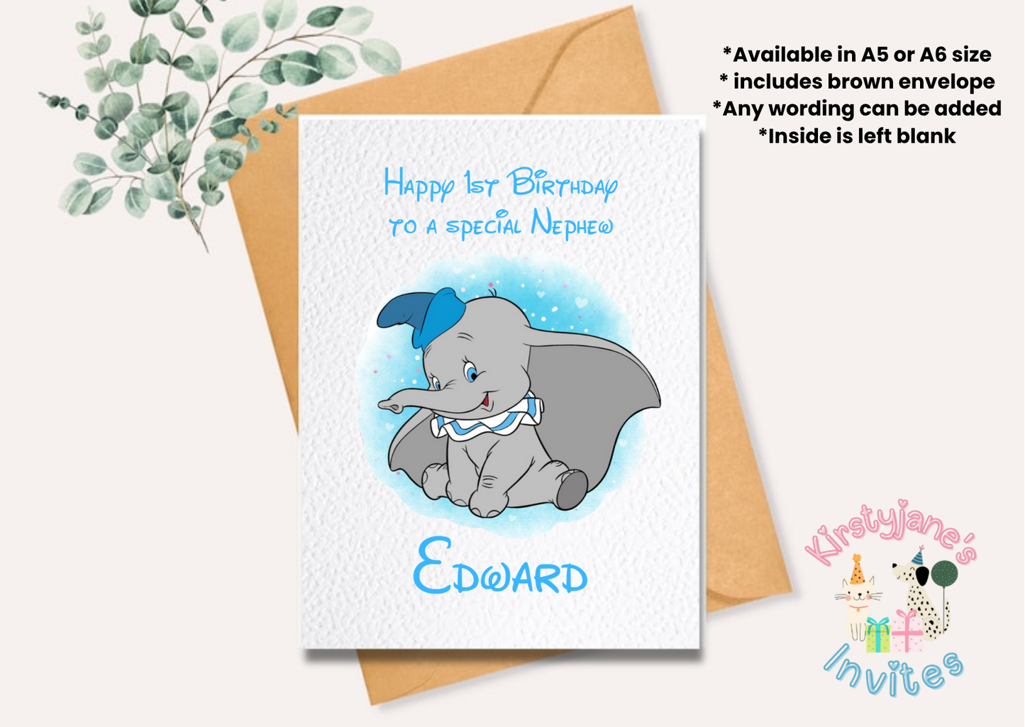Birthday greetings card Disney Dumbo
