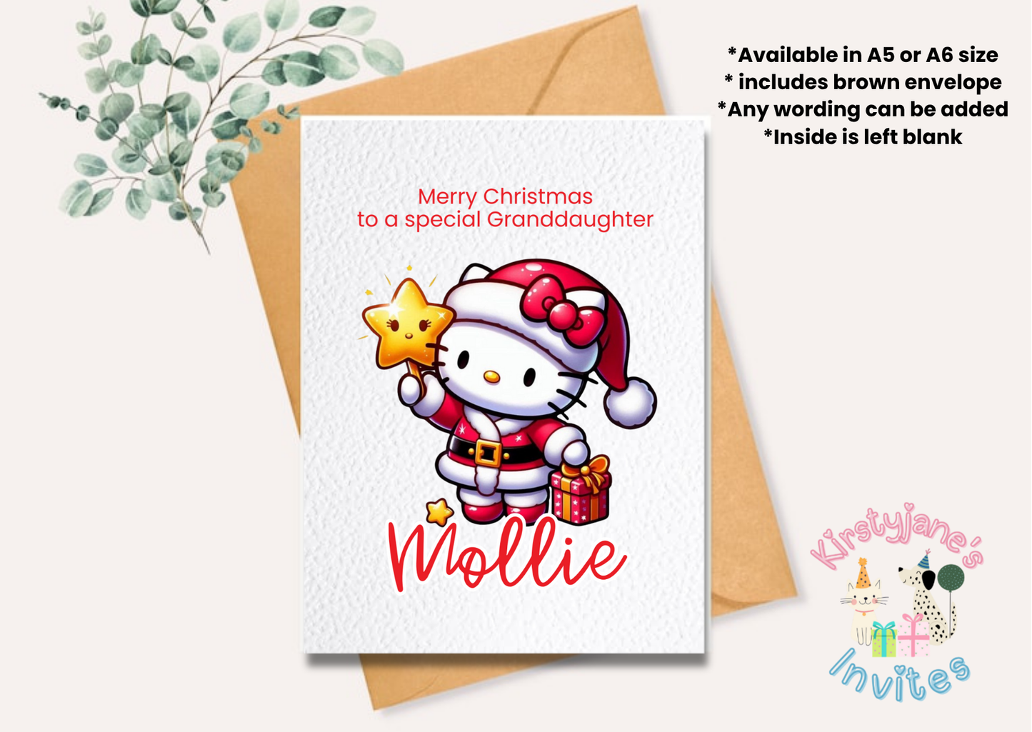 Christmas Xmas Birthday greetings card Hello Kitty Kuromi My Melody