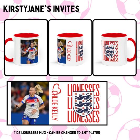 Lionesses England euro winners 2022 2025 mug Chloe Kelly