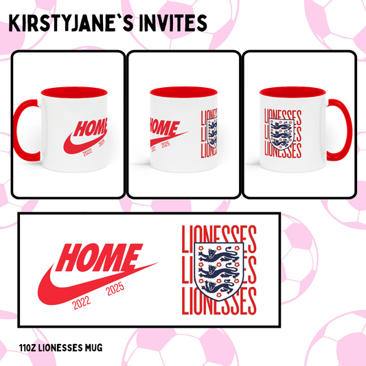 Lionesses England euro winners 2022 2025 mug