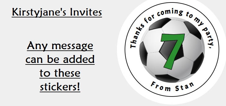 Personalised Christmas football Xmas present stickers