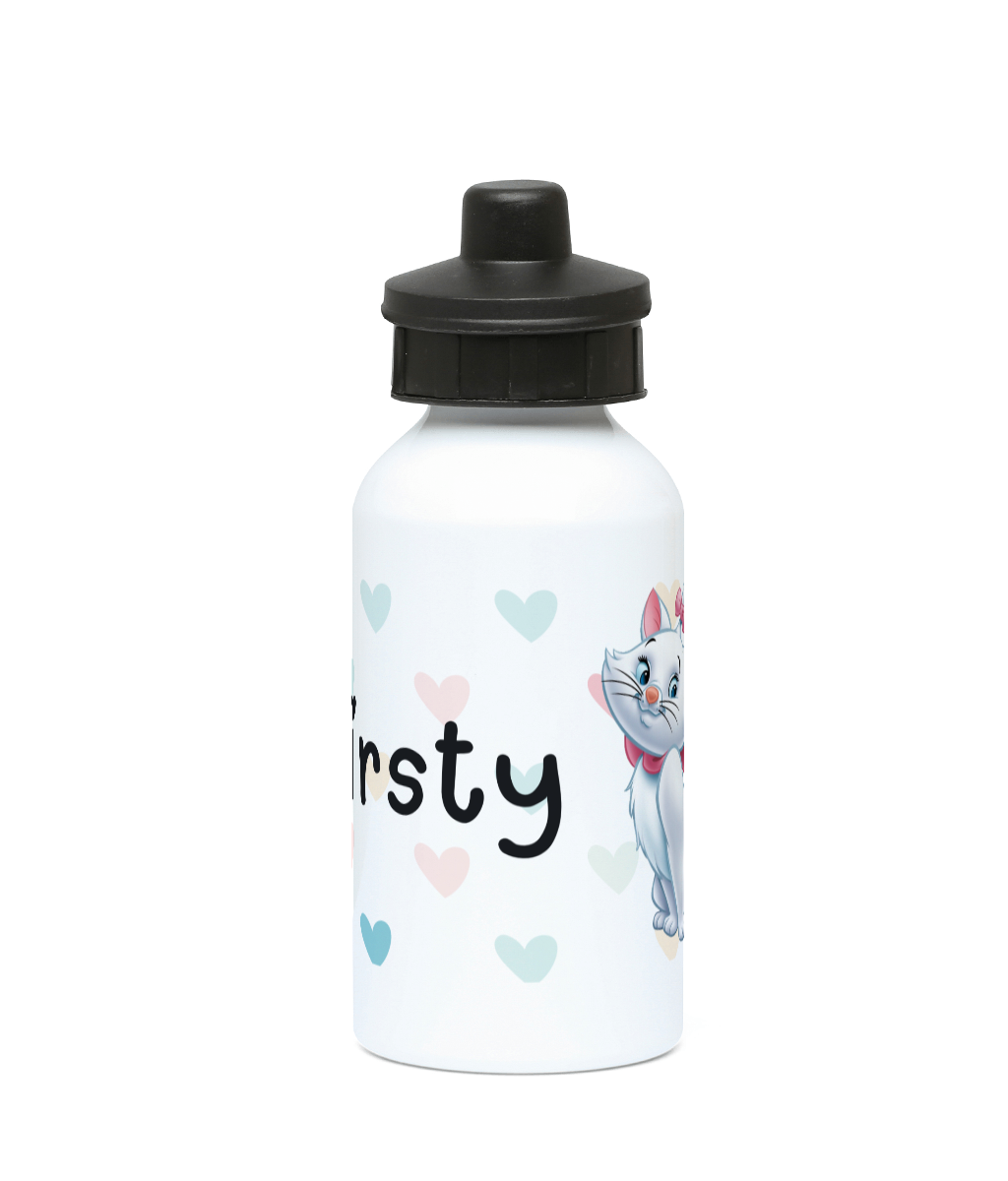 Personalised 400ml Aluminium drinks bottle Aristocats Marie