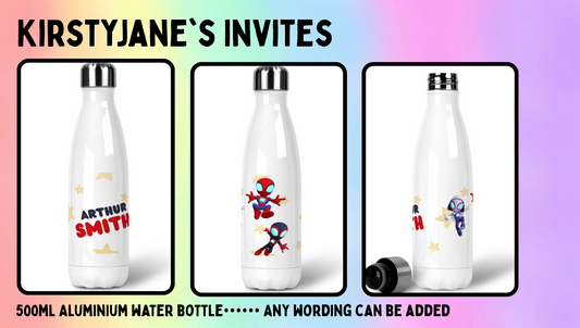 Personalised 500ml Stainless steel drinks bottle spiderman spidey and his amazing friends