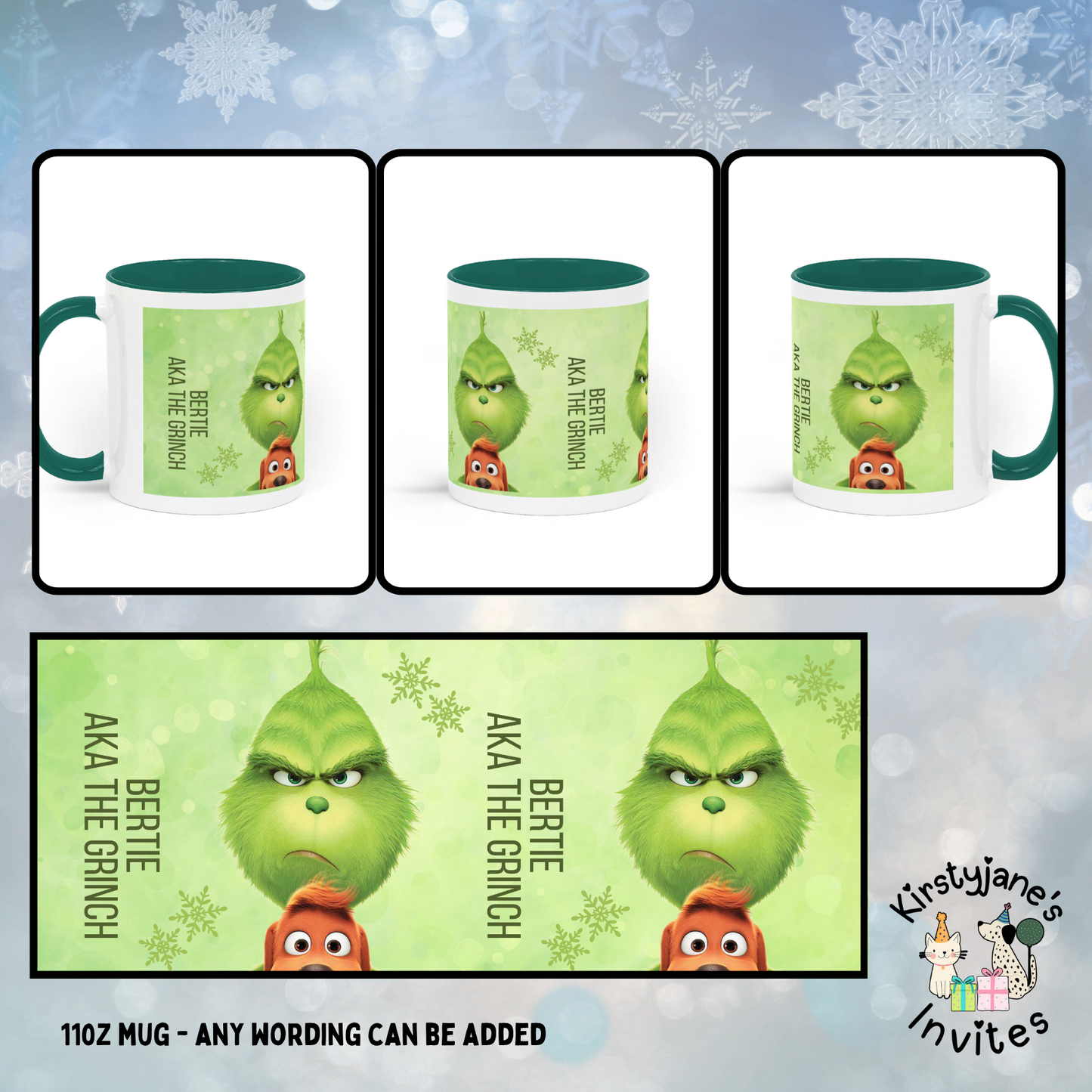 The Grinch mug chirstmas gift mummy daddy nanny grandad auntie uncle son daughter