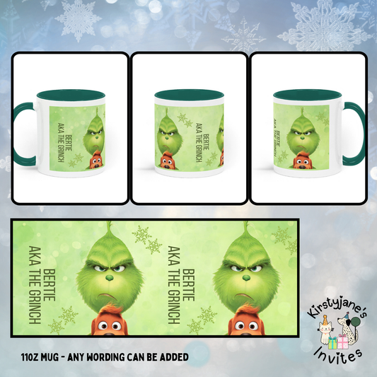 The Grinch mug chirstmas gift mummy daddy nanny grandad auntie uncle son daughter
