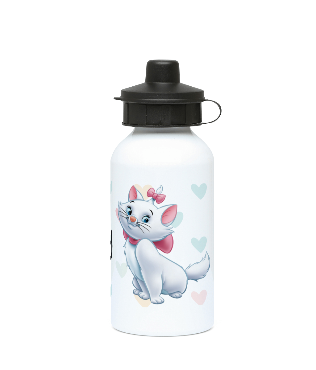 Personalised 400ml Aluminium drinks bottle Aristocats Marie