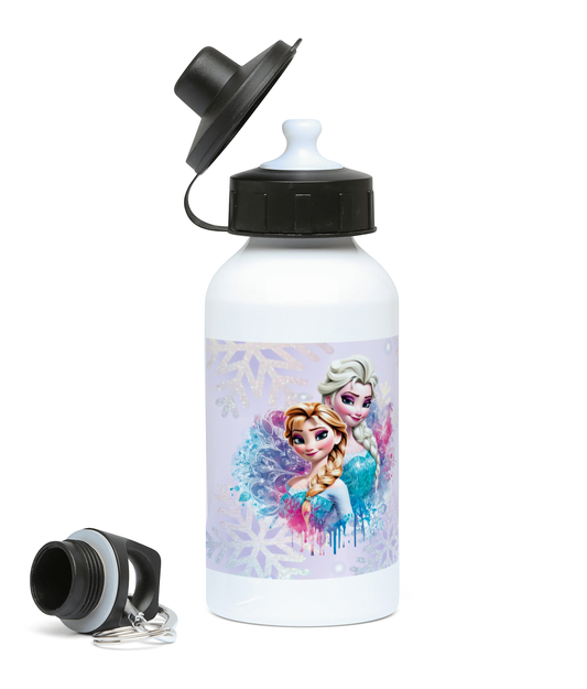 Personalised 400ml Aluminium drinks bottle Frozen Ana Elsa