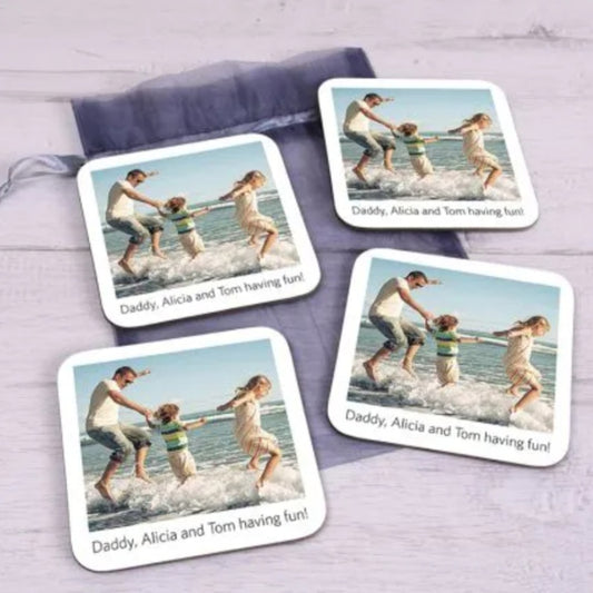 Personalised coasters with your own photo x 4