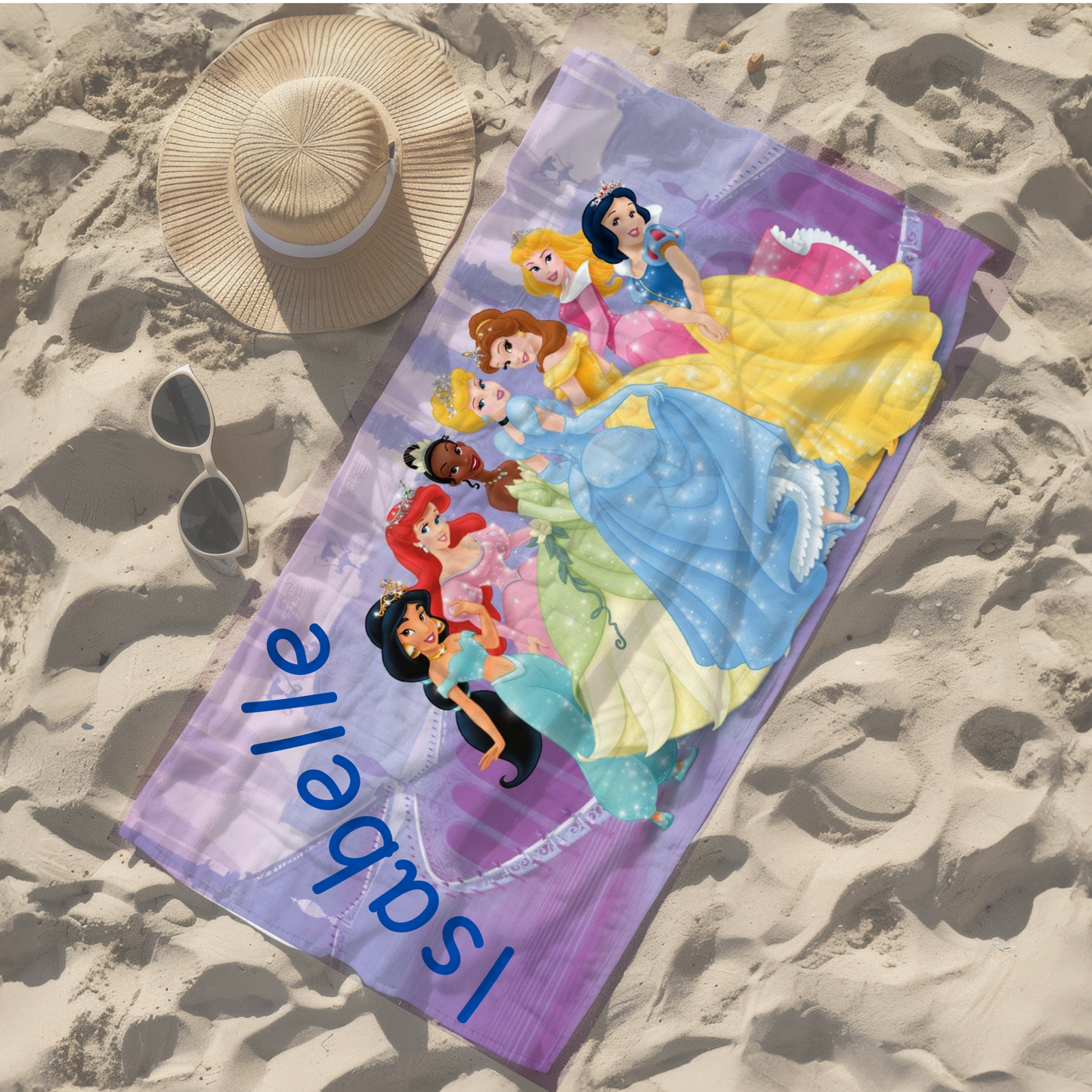 Personalised children's kid's towel Disney princess towel