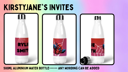 Personalised 500ml Stainless steel drinks bottle spiderman